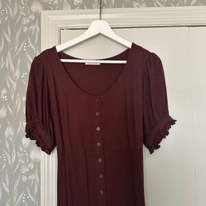 Neuflora Maroon Fitted Dress